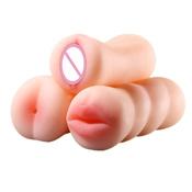 Silicone Male Masturbators Barbie Sex Dolls Realistic Oral Vagina Pussy Anal Cup For Men Penis Stimulate Toys produced by Automatic Woman
